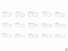 Profile 6-sitziger ausziehbarer Küchentisch - Diagramme und Abmessungen der verfügbaren Modelle