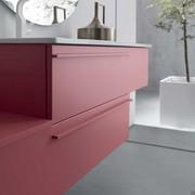 Detail Waschtischunterschrank und 1-Schubladen-Unterschrank mit Griff 16 - matt lackiert H3 Peony