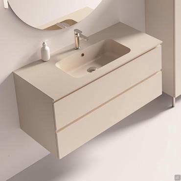 Badezimmerschrank mit Badewanne 50 cm tief Atlantic Consolle