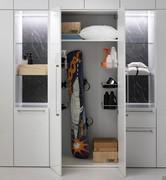 Kleine 45 cm breite Oasis-Schrank mit offenen Fächern und Rückwänden aus Laminat in Steinoptik 114 Hermitage