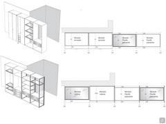 Doppelseitiger begehbarer Kleiderschrank Pacific - Module und Maße