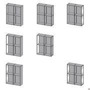 Begehbarer Schrank Pacific mit Trennungen in Metallrahmen, personalisierbar mit verschiedenen Typologien von Seitenwänden