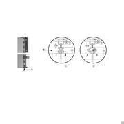 Profil mit Gestell - Nivelliere fuß (A), Wandbefestigung und -Einstellung (B), Plattenbefestigungsclips (C), Profil mit Elektrifizierung (D)