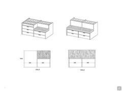 Isola Izar Einzel- und Doppelsitzversion - Maße und Modularität