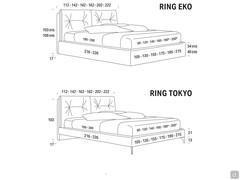 Bett Fennec (Standard) - Modelle und Maße (* Beachten Sie bitte: Die Modelle Kingsize & Super Kingsize sind nur mit einem 200 cm tiefen Lattenrost erhältlich)