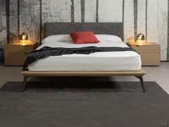 Lacrosse Doppelbett mit schlankem Bettrahmen in Fashion Wood Hanf