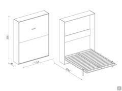 Platzsparendes Umbaubett Full in der Standard-Doppelbettversion mit Lattenrost 160 cm