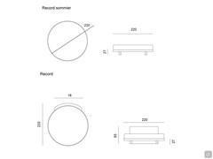 Record rundes Polsterbett - technisches Schema Modell ohne Kopfteil