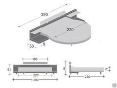 Schema und Abmessungen des Ringbetts