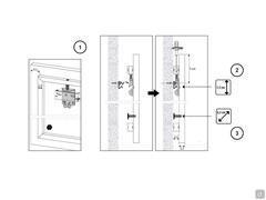 Technisches Schema - Wandbefestigungssystem