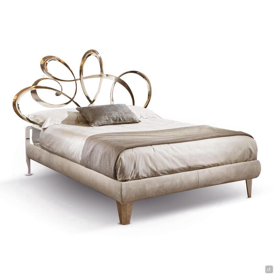 Bett in Gold aus Schmiedeeisen Dolcevita vonCantori 