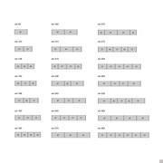 Almond T.32,8 modulares Regalsystem - Schemen der Breiten