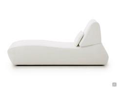 Chaise longue Bender in einfarbiger Form