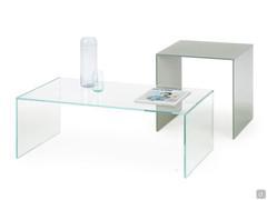 Multiglass Glas-Couchtisch, transparent