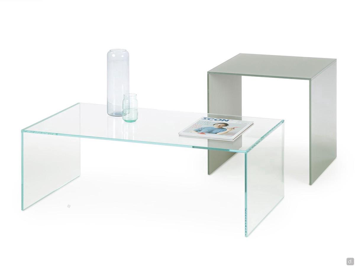 Multiglass Glas-Couchtisch, transparent