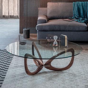 Helix Designer Couchtisch mit Basisgestell aus Holz von Cattelan