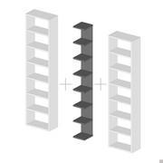 Einsatz für Almond modulares Regalsystem - zwischen zwei Elementen des Almond Regalsystems mit Seitenwand einzusetzen