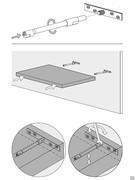 Schematische Darstellung der verdeckten Halterung, die standardmäßig mit den Plan-Regalen geliefert wird. Die Wandmontage des Regals ist erst ab einer Höhe von 100 cm erforderlich.