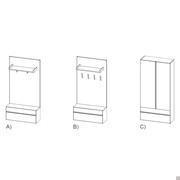 Sektionaleingang mit sichtbaren Schubladen Wide 02 - Modelle