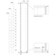 Wide 01 Garderobenschrank mit Garderobenstange - Technische Daten und Maße