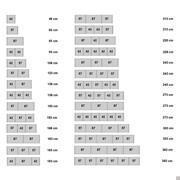 Tilt T.47,8 Flügeltürenschank: Schema der Breiten der Kompositionen