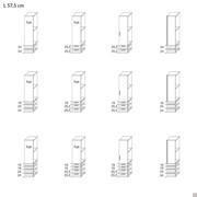 Kleiderschrank mit Türen und Schubladen Pacific - 57,5 cm