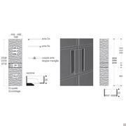 Schema Tür und Seiten - Kleiderschrank in Kunstleder mit Drehtüren Louisiana