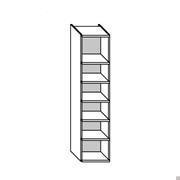 Kleiderschrank Player mit Bücherregal - Breite cm 54 und Höhe cm 226.3 - 239.1 - 255.1 - 290.3