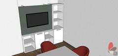 3D-Design Büro 1 - TV-Schrank