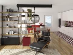  3D-Wohnzimmer/Wohnzimmergestaltung - Render