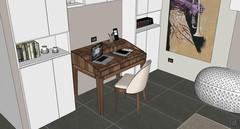 3D Design Wohnzimmer/Wohnzimmer - Schreibtisch Detail