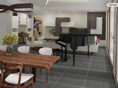 3D Design Wohnzimmer/Wohnzimmer - Renderansicht