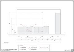 3D-Küchenplanung - technische Diagramme für Unter- und Oberschränke