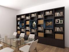 Render modulares Bücherregal für Esszimmer und Wohnbereich