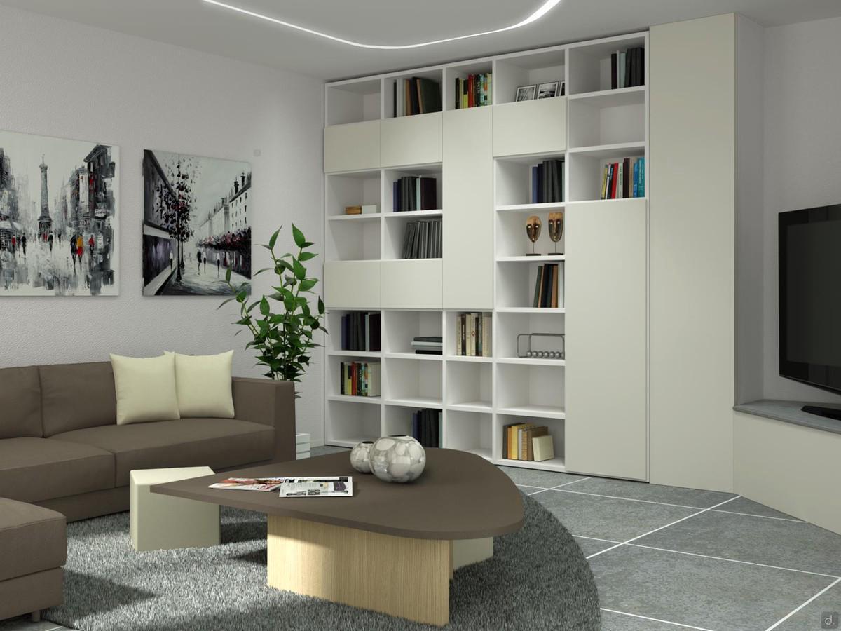 3D-Wohnzimmer-Design - Render