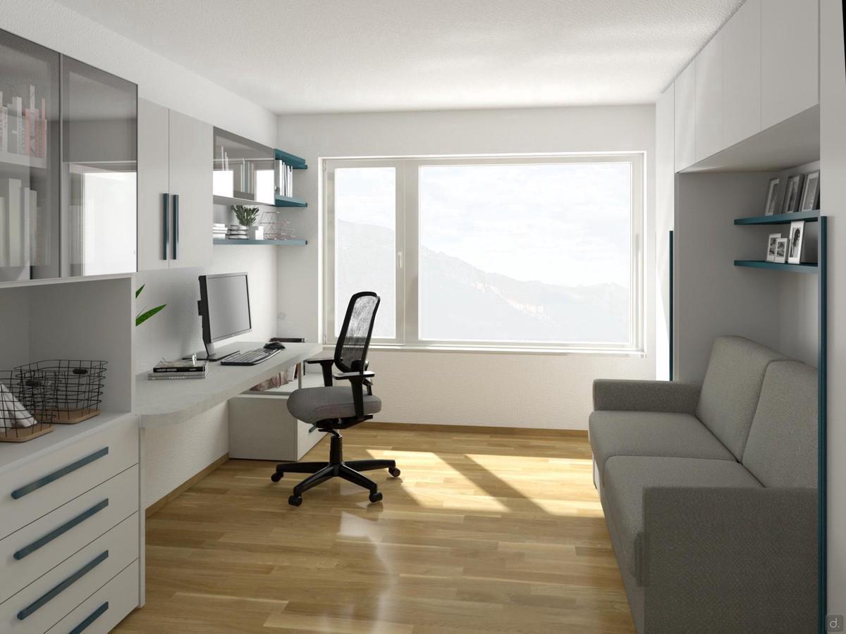 Einrichtungsideen für ein Arbeitszimmer - Rendering