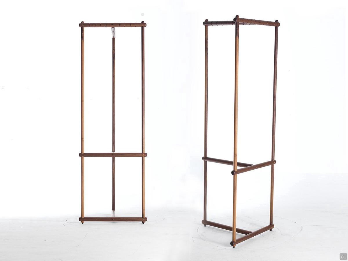 Kaori Standgarderobe Nussbaum massiv, 180 cm hoch