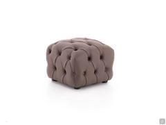 Sitzpouf mit Capitonné Verarbeitung Bellagio, im kleinen quadratischen Modell cm 46 x 46 h.46