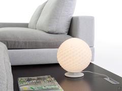 Lampe aus geblasenem Glas mit Wabenmuster