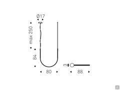 Aufhängungsmodell mit n.1 Diffusor: cm 88 t.3 h.84 (h. max. 250 cm)