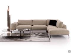 Ecksofa Richmond Outlet Feder 340 x 245 cm, ideal als Möbelstück für moderne und raffinierte Wohnzimmer