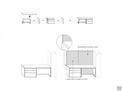 Wide Desk - Technische Diagramme der Schreibtischelemente