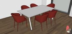 3D Design Büro 1 - Besprechungsraum Chefschreibtisch