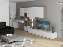  3D-Wohnzimmer/Wohnzimmergestaltung - Render