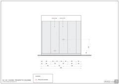 3D-Küchenplanung - technische Diagramme für Hochschränke