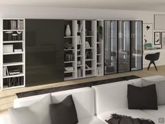 Einrichtungsideen für ein großes Wohnzimmer - Render