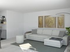  3D-Wohnzimmer/Wohnzimmergestaltung - Render