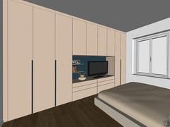 Kleiderschrank im Hauptschlafzimmer - Rendering