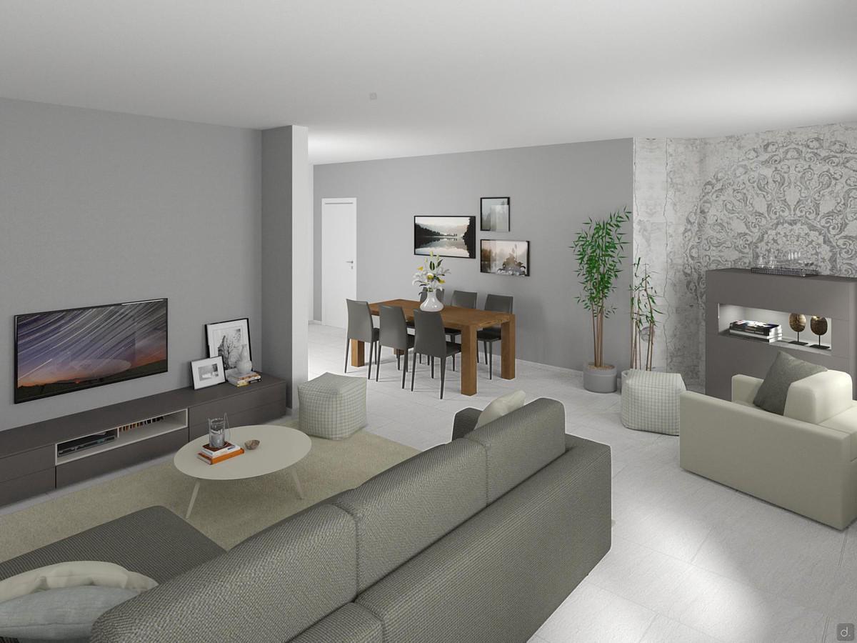 3D Design Wohnzimmer/Wohnzimmer - Render ansicht