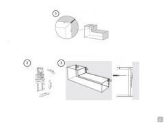 1) Fadenbrecher-Luke mm 2x2 - 2) verstellbarer Aufhänger - 3) Innenverstellung